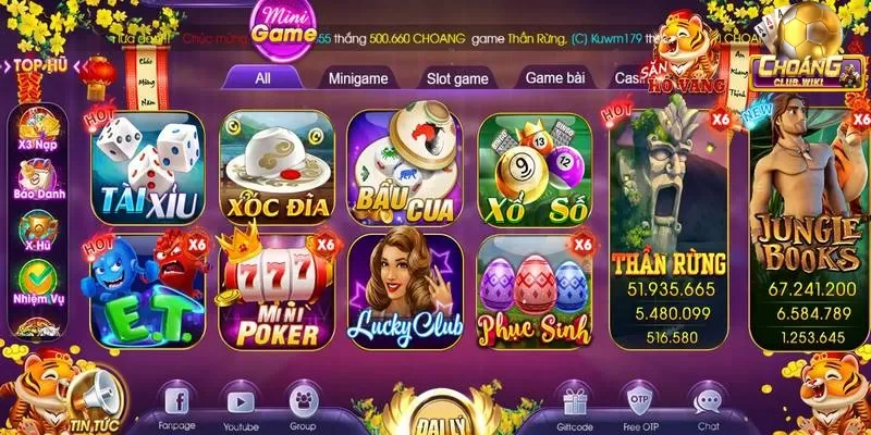 Cổng game Choangclub đổi thưởng đẳng cấp