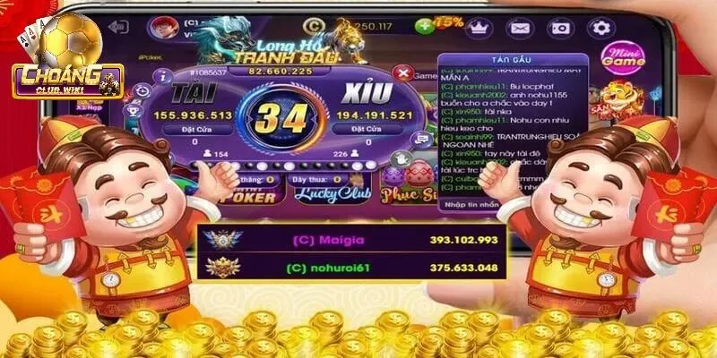 Tài xỉu là tựa game thú vị được hàng triệu người chơi tại Choangclub