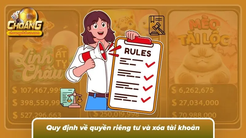 Quy trình bảo vệ quyền riêng tư và xóa tài khoản 