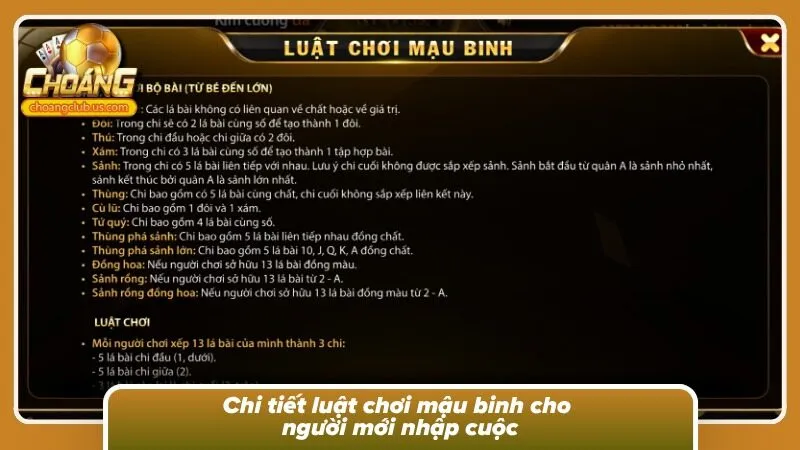 Làm quen với luật chơi binh xập xám
