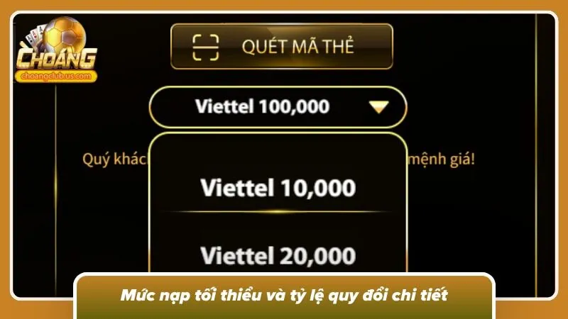Chi tiết hạn mức thanh toán và tỷ lệ chuẩn